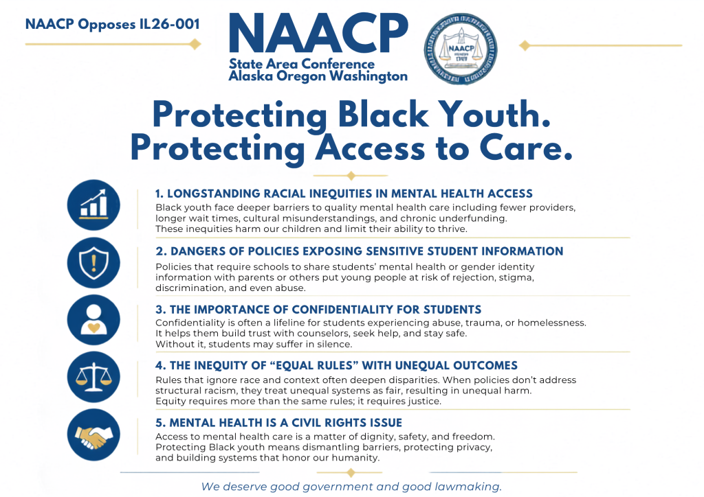 Official NAACP Broadsheet: Protecting Black Youth. Protecting Access to Care.