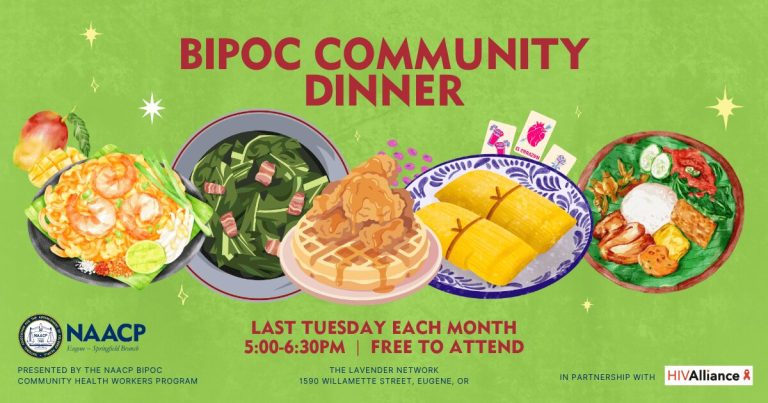 BIPOC Community Dinner Eugene 2026 with NAACP and HIV Alliance - October 2026 Eugene OR